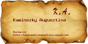Kaminszky Augusztina névjegykártya